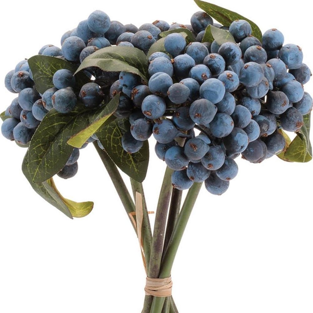 Set of Four 6" Blue And Green Artificial