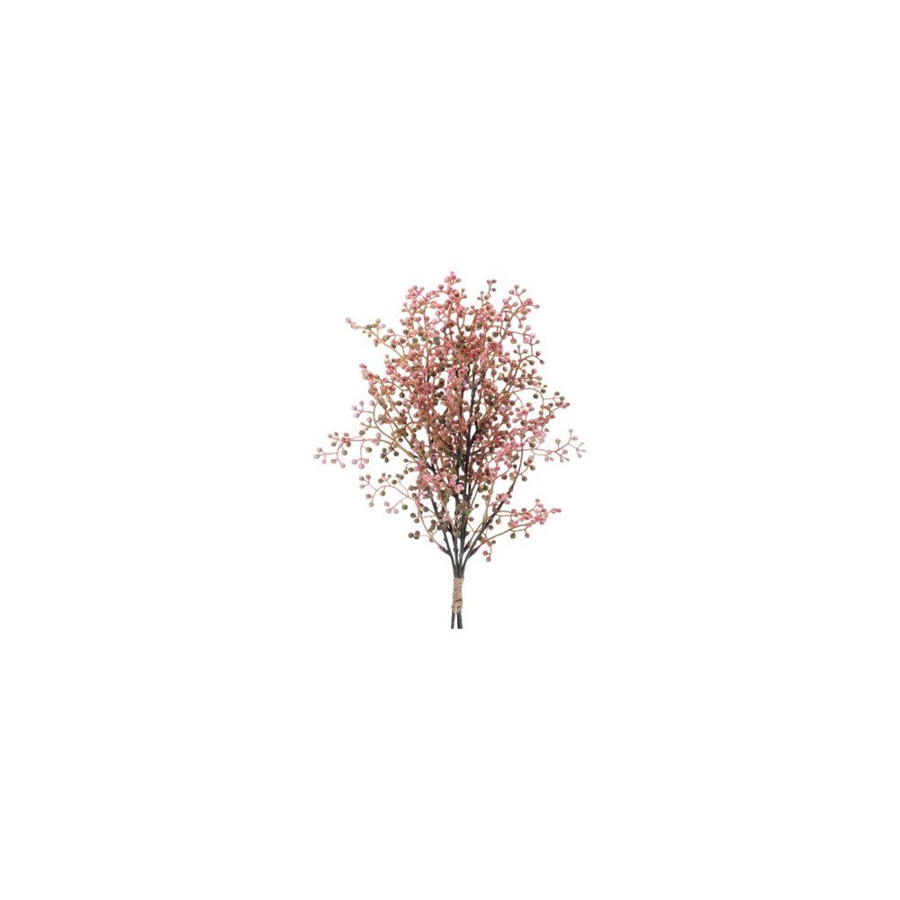 Set of Six 8" Pink And Green Artificial