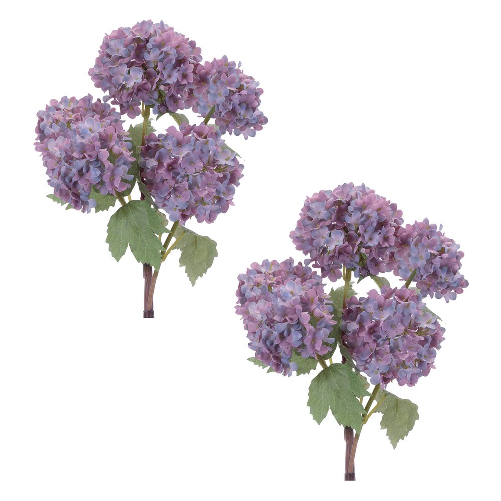 Set of Two 12" Purple Green And Brown Artificial