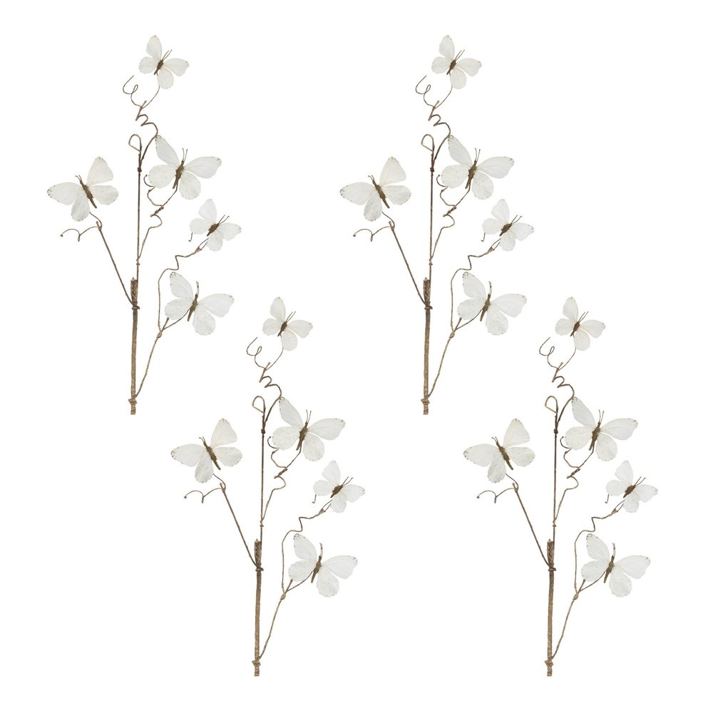 Set of Four 30" White Artificial