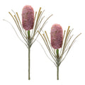 Set of Two 29" Pink White And Green Artificial Flowering