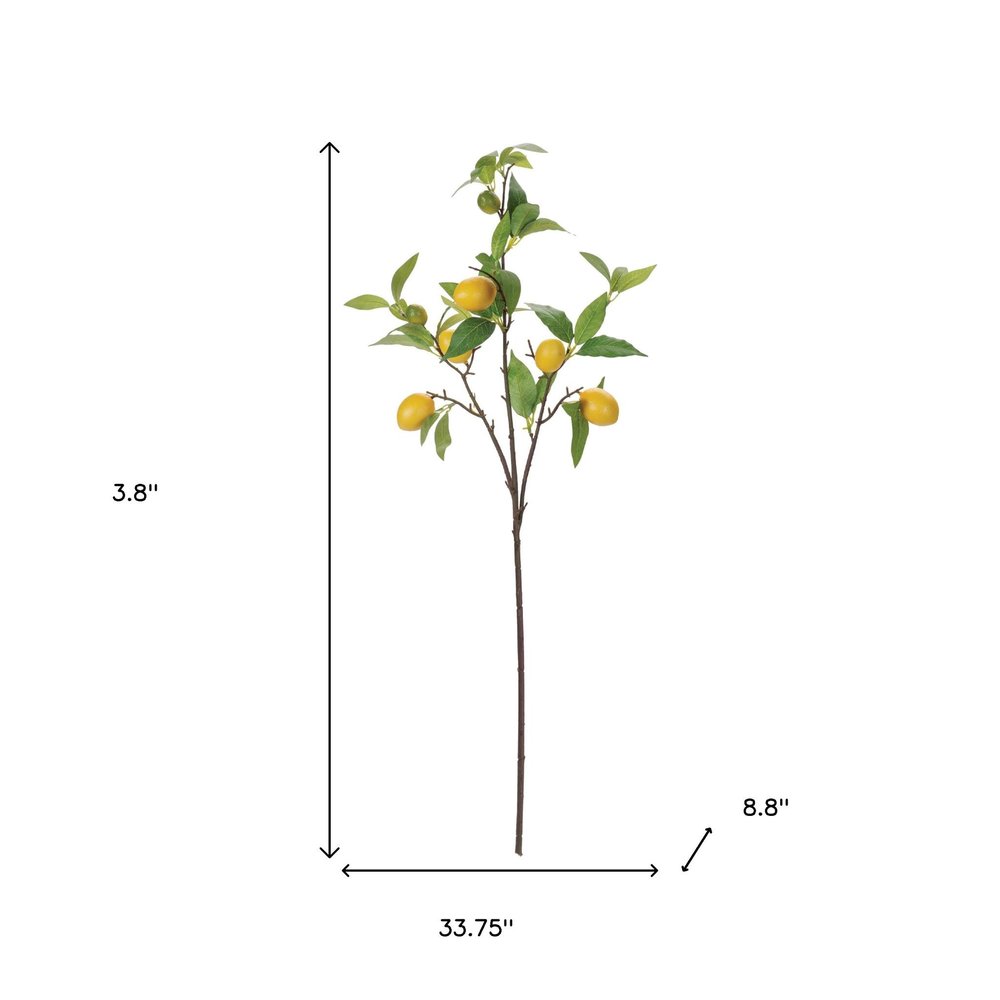 Set of six 4" Yellow Artificial Plant in a No