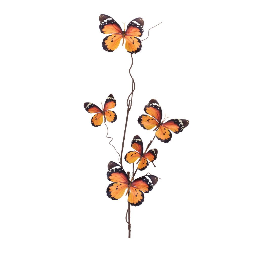 Set of four 4" Orange Artificial Plant in a No