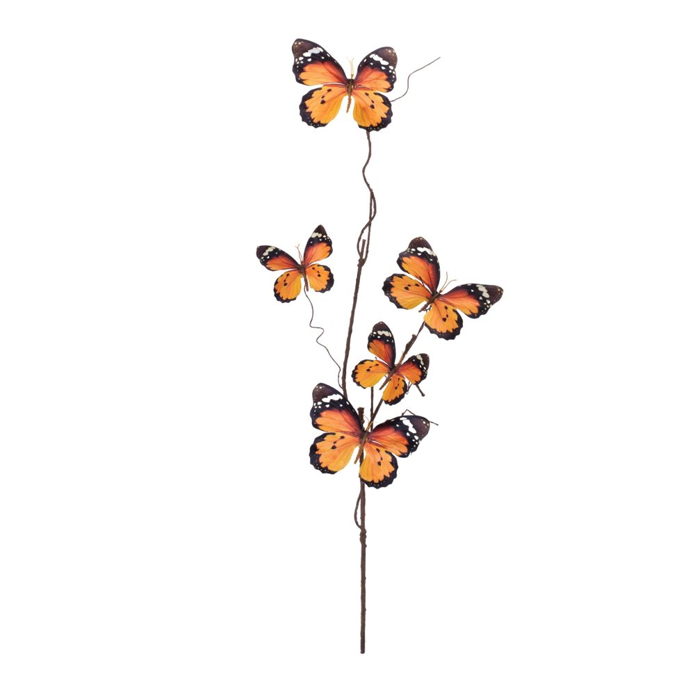Set of four 4" Orange Artificial Plant in a No