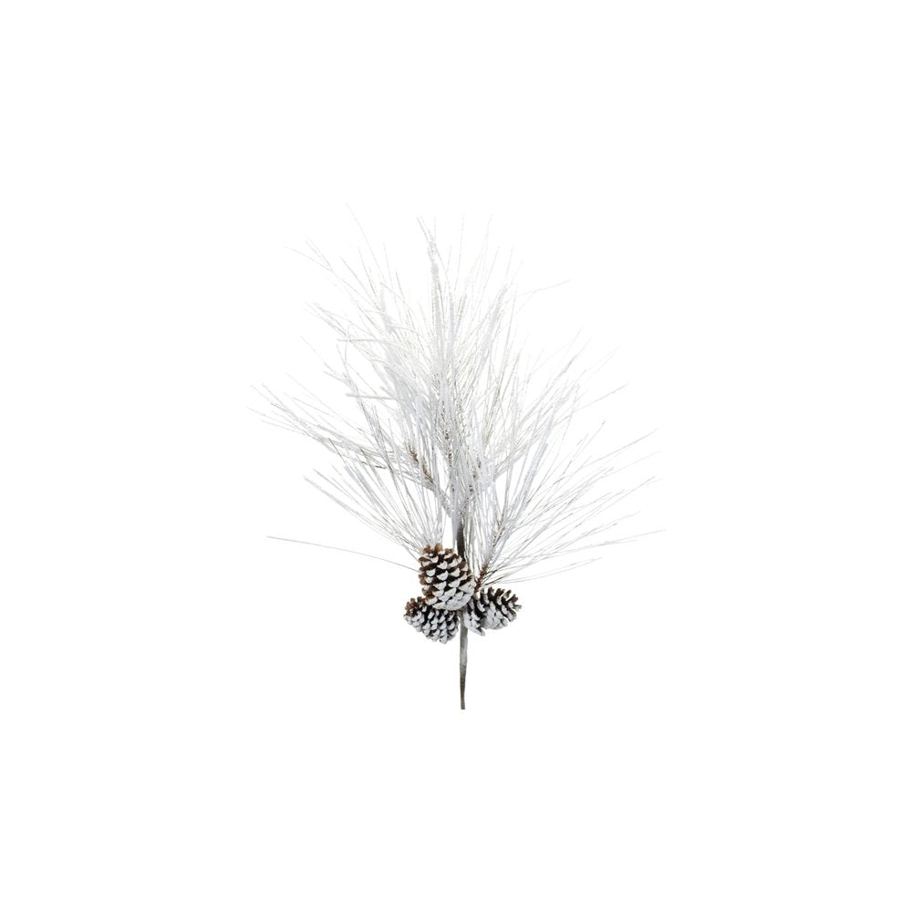 Set of Two 36" White Brown And Green Artificial Pine