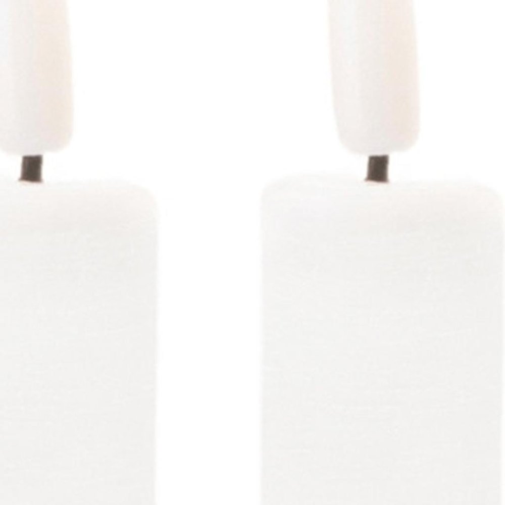 Set of Two White Unscented Candle Flameless Taper Candles