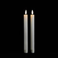 Set of Two Ivory Unscented Candle Flameless Taper Candles