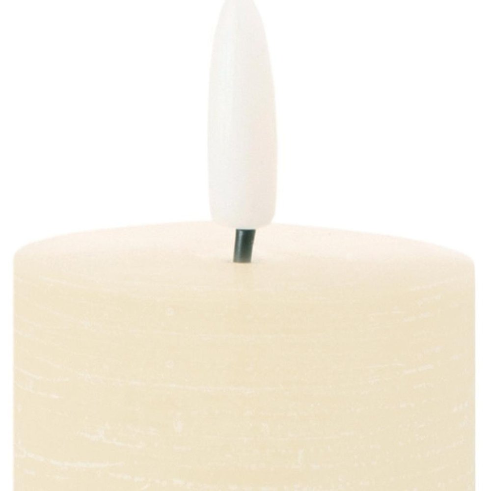 Set of Four Ivory Unscented Candle Flameless Pillar Candles