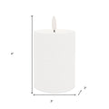 Set of Two White Unscented Candle Flameless Pillar Candles