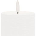 Set of Two White Unscented Candle Flameless Pillar Candles