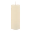 Set of Two Ivory Unscented Candle Flameless Pillar Candles
