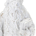 Set of Two White Polyresin Christmas Santa Figurine