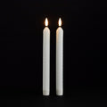 Set of Two White Unscented Candle Flameless Taper Candles