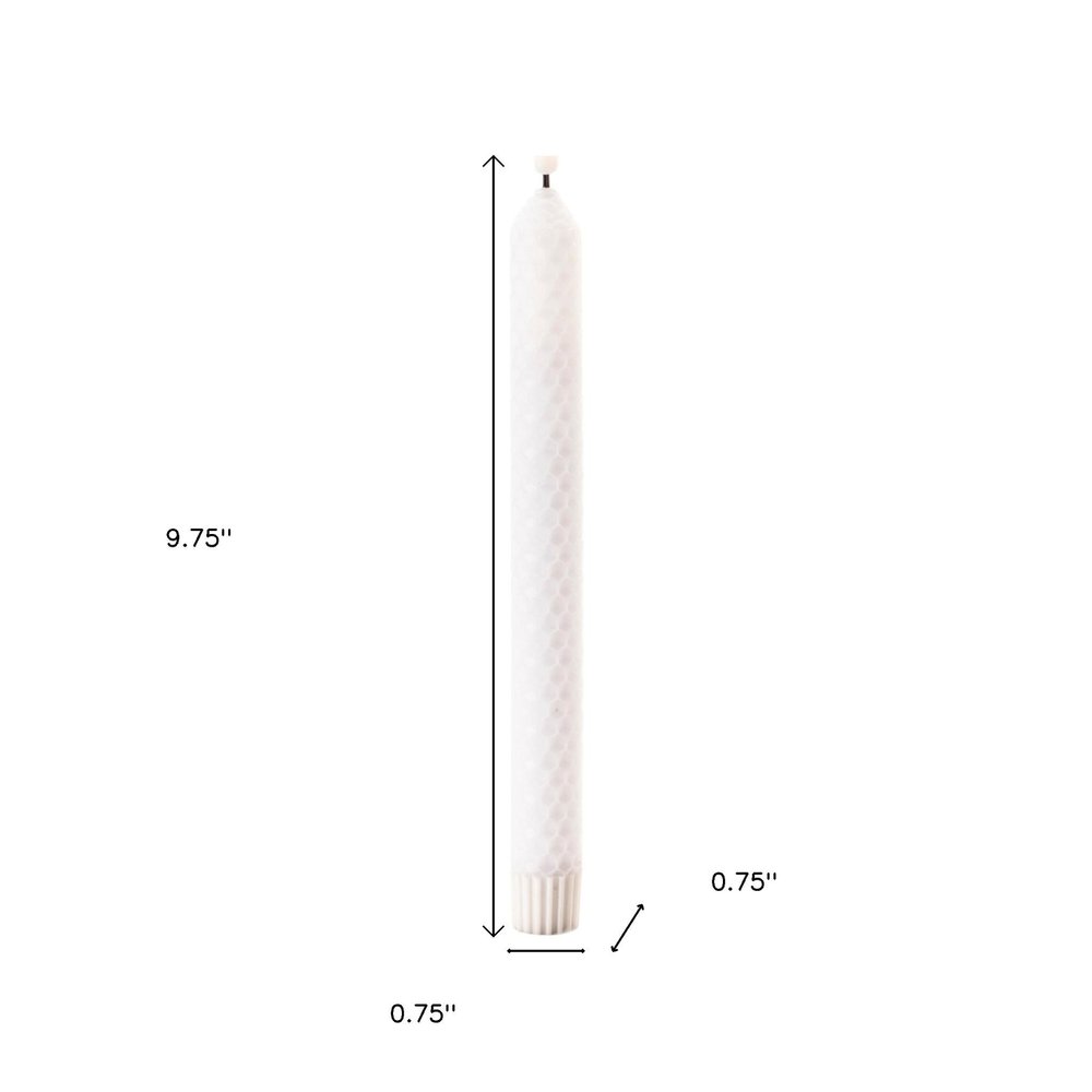 Set of Two White Unscented Candle Flameless Taper Candles