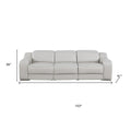 Two Piece Light Gray Leather Five Person Seating Set