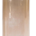 Set of Two Translucent Taupe Glass Cylinder Table Vases