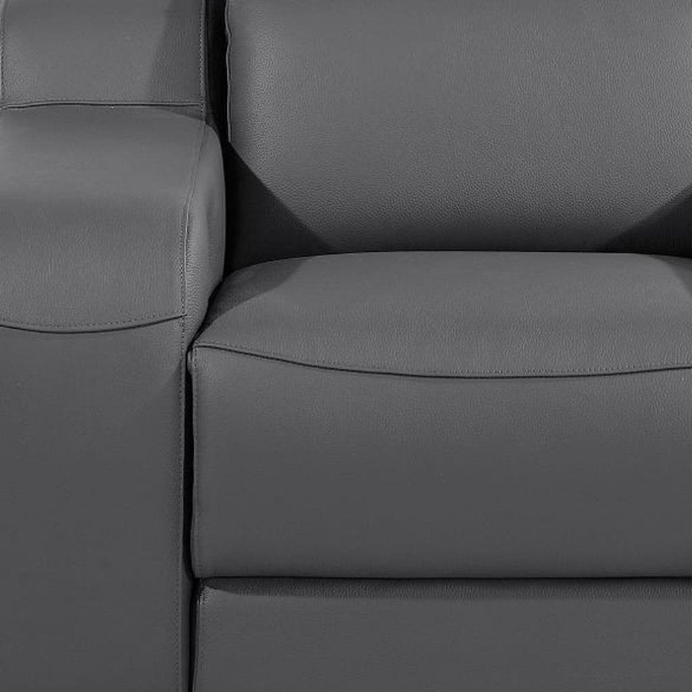 41" Chestnut Italian Leather Wall Hugger Recliner With USB