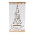 19" X 10" Natural And White Wood Christmas Tree Hanging Wall Decor