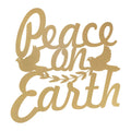 16" X 14" Gold Metal Peace On Earth Metal Text Wall Decor