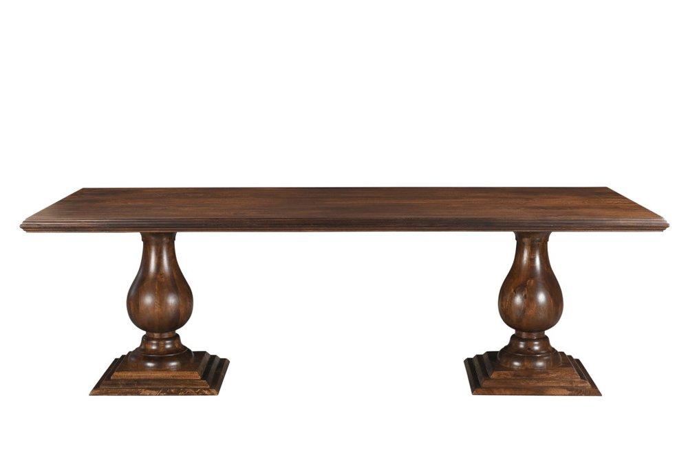 11 Piece Brown Solid Wood Dining Set with 10
