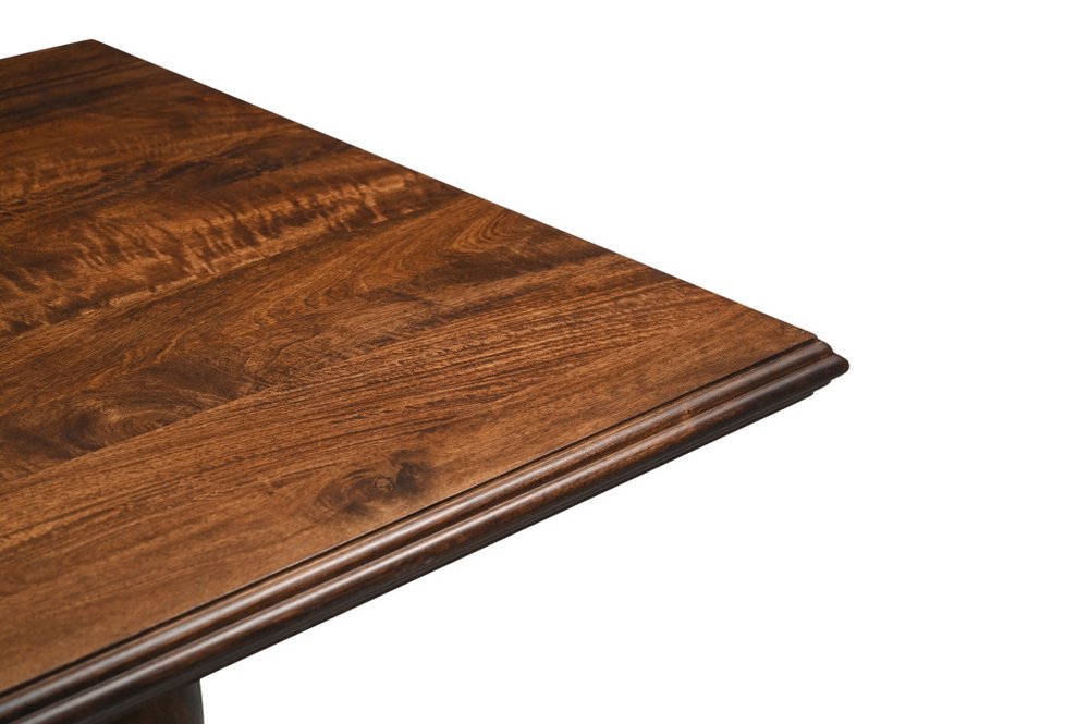 11 Piece Brown Solid Wood Dining Set with 10
