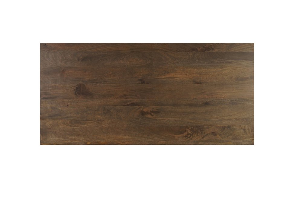 78" Brown Solid Wood Cross Leg Base Dining Table
