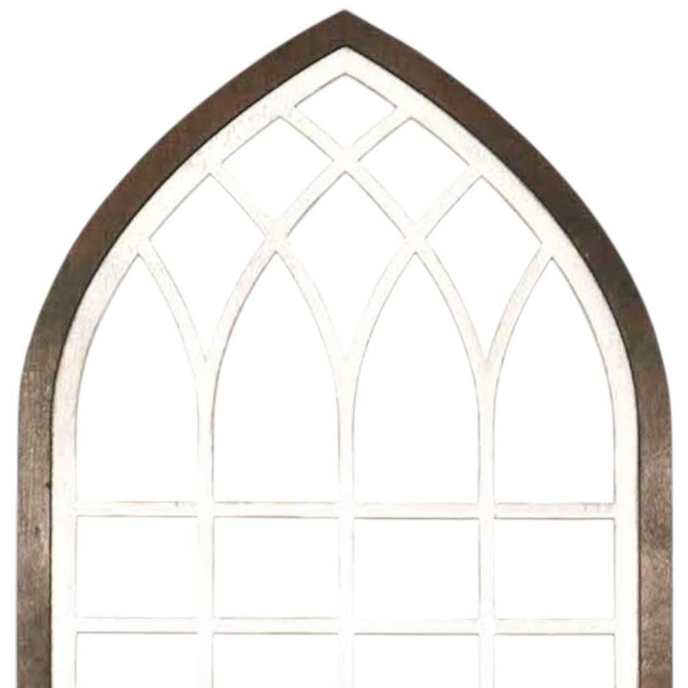 24" X 17" Brown And White Wood Wall Decor