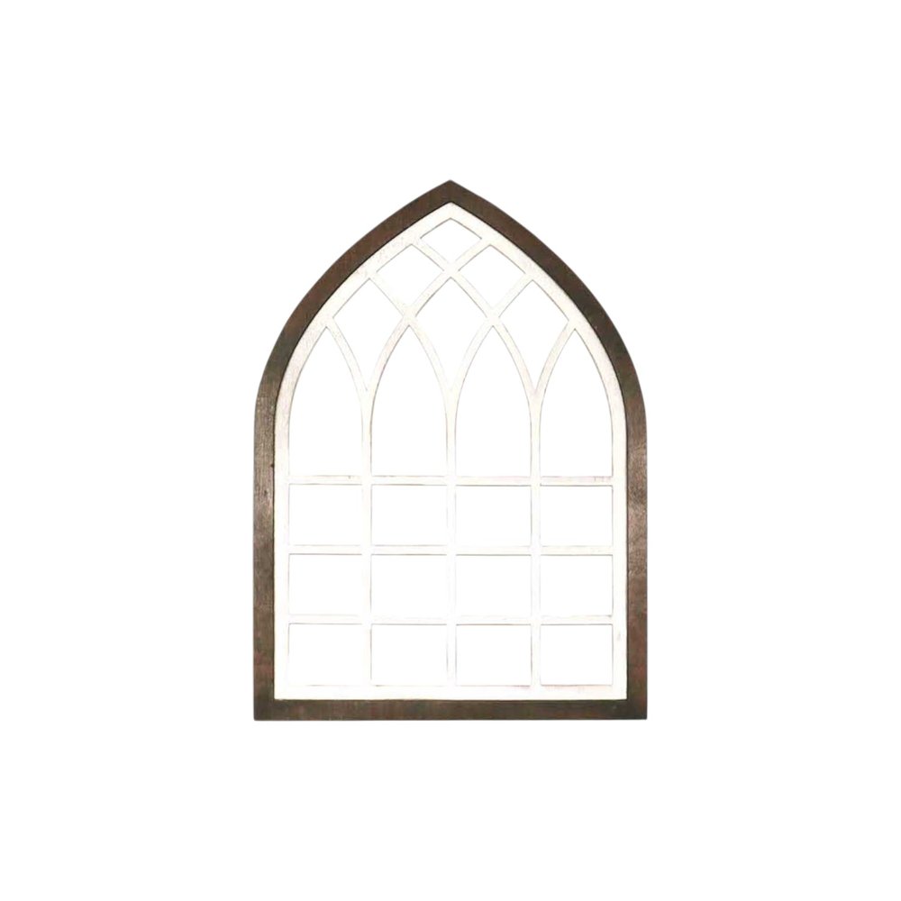 24" X 17" Brown And White Wood Wall Decor