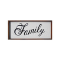 12" X 28" Brown And White Family Wood Wall Decor