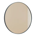 20" Black Metal Round Framed Bathroom Vanity Mirror