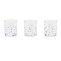 Set of Three Blue Abstract Glass Tabletop Votive Candle Holders