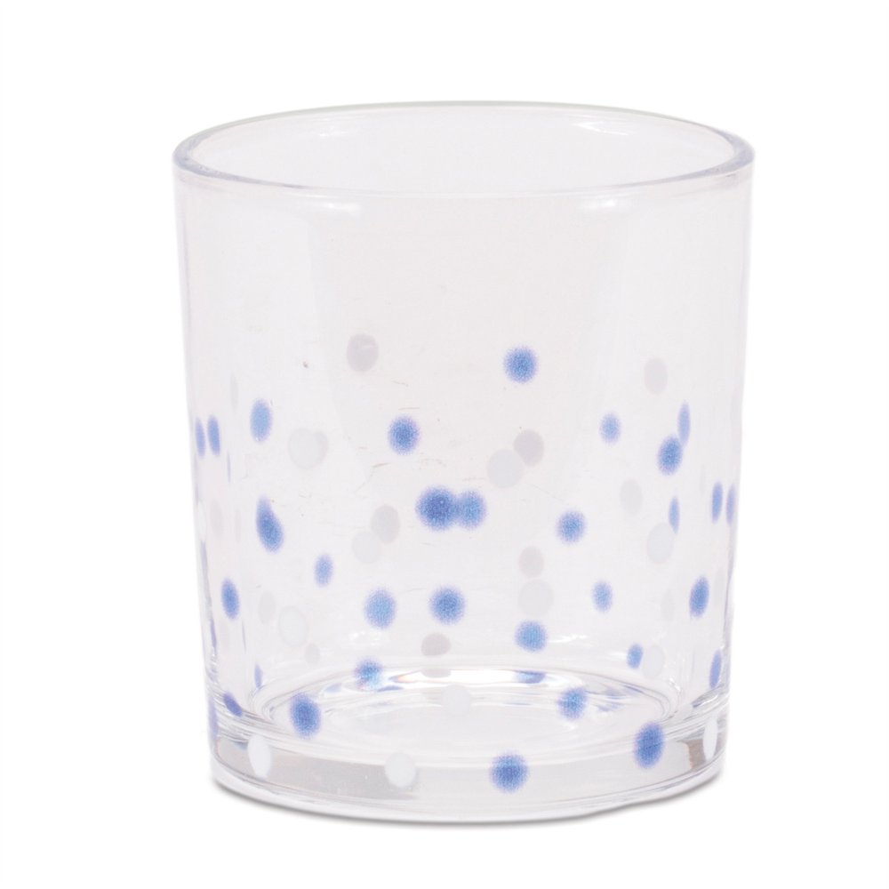 Set of Three Blue Abstract Glass Tabletop Votive Candle Holders