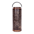 19" Brown Abstract Manufactured Wood Tabletop Pillar Candle Holder