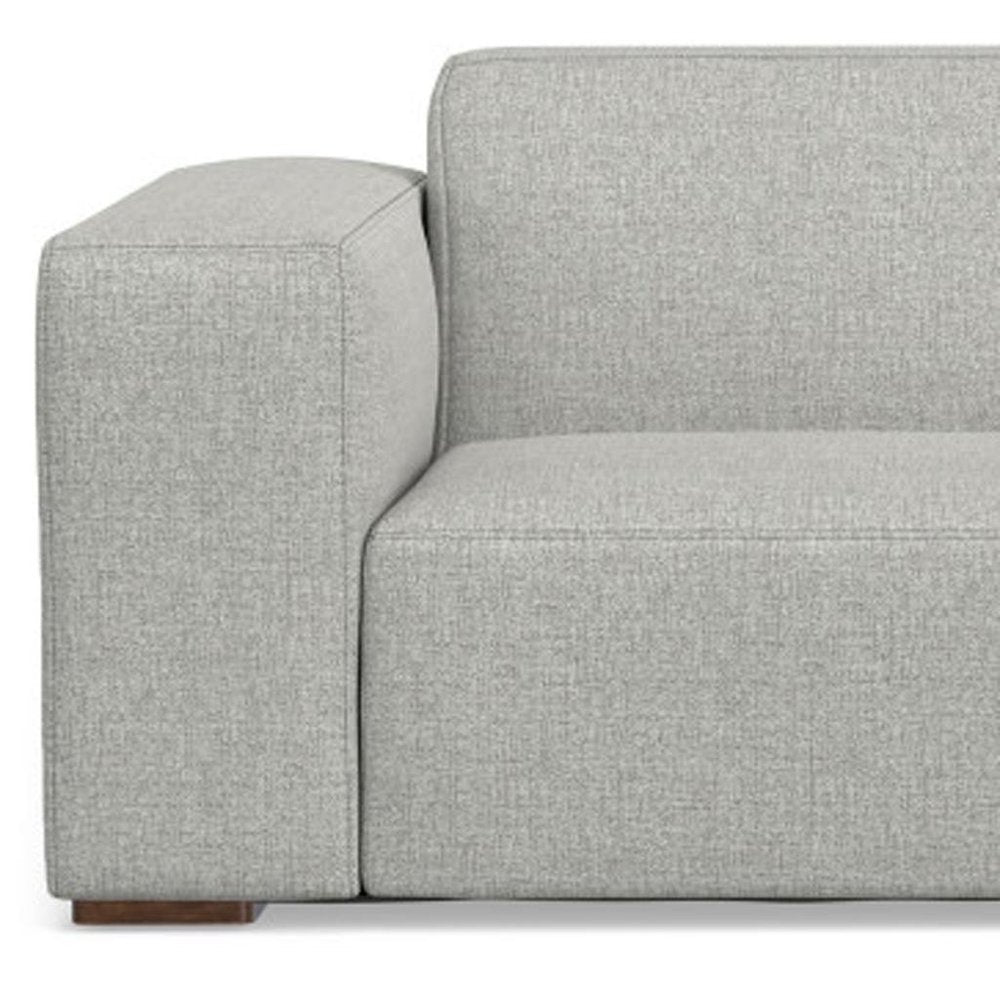 88" Gray Fabric Modular Sofa With Brown Legs