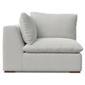 44" Gray Fabric Modular Sofa With Brown Legs