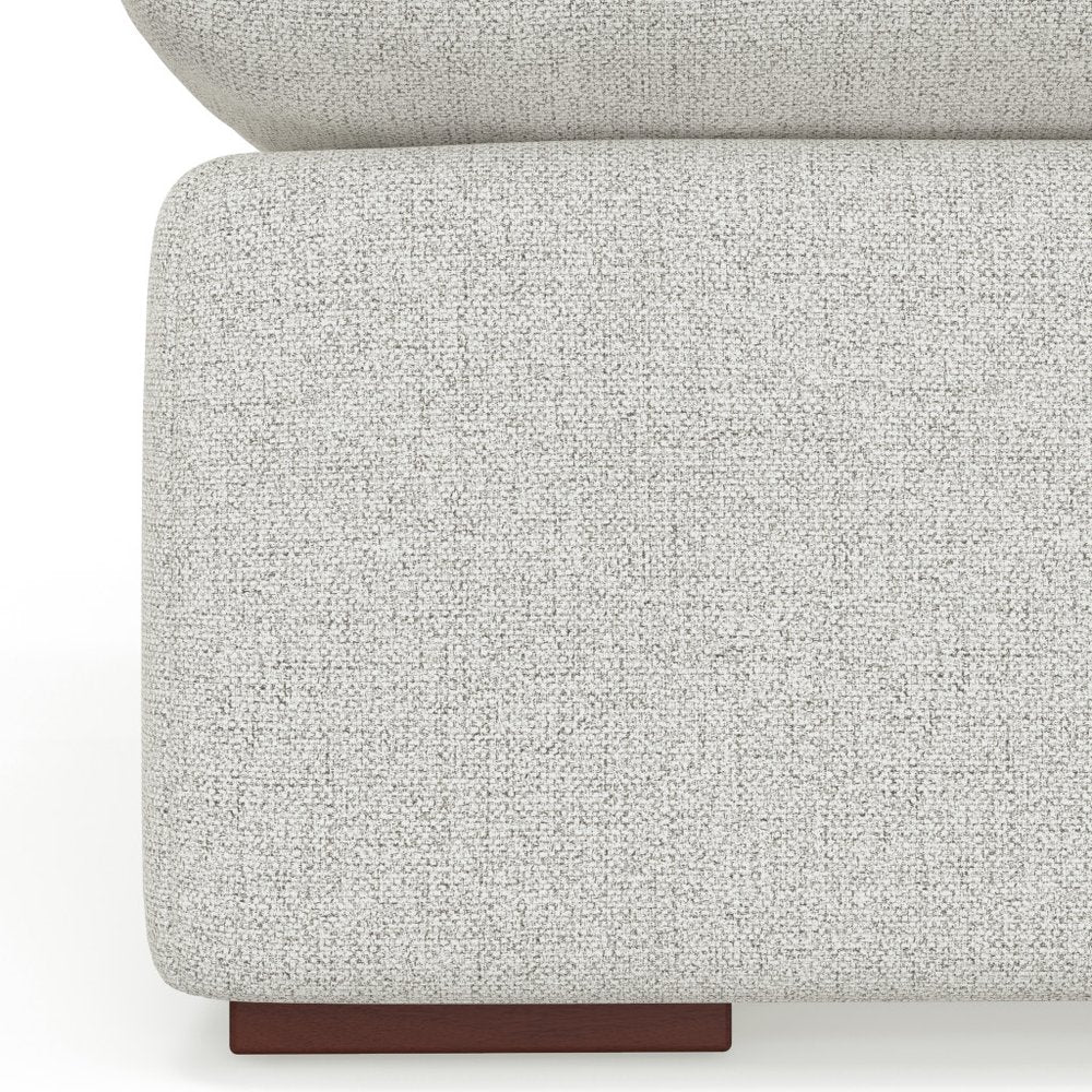 44" Gray Fabric Modular Sofa With Brown Legs