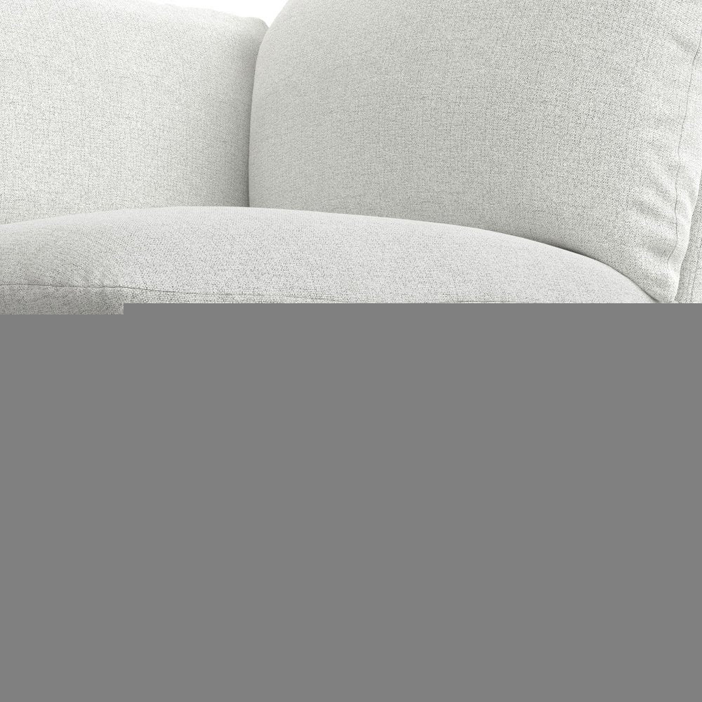 44" Gray Fabric Modular Sofa With Brown Legs