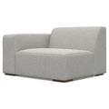44" Gray Fabric Modular Sofa With Brown Legs