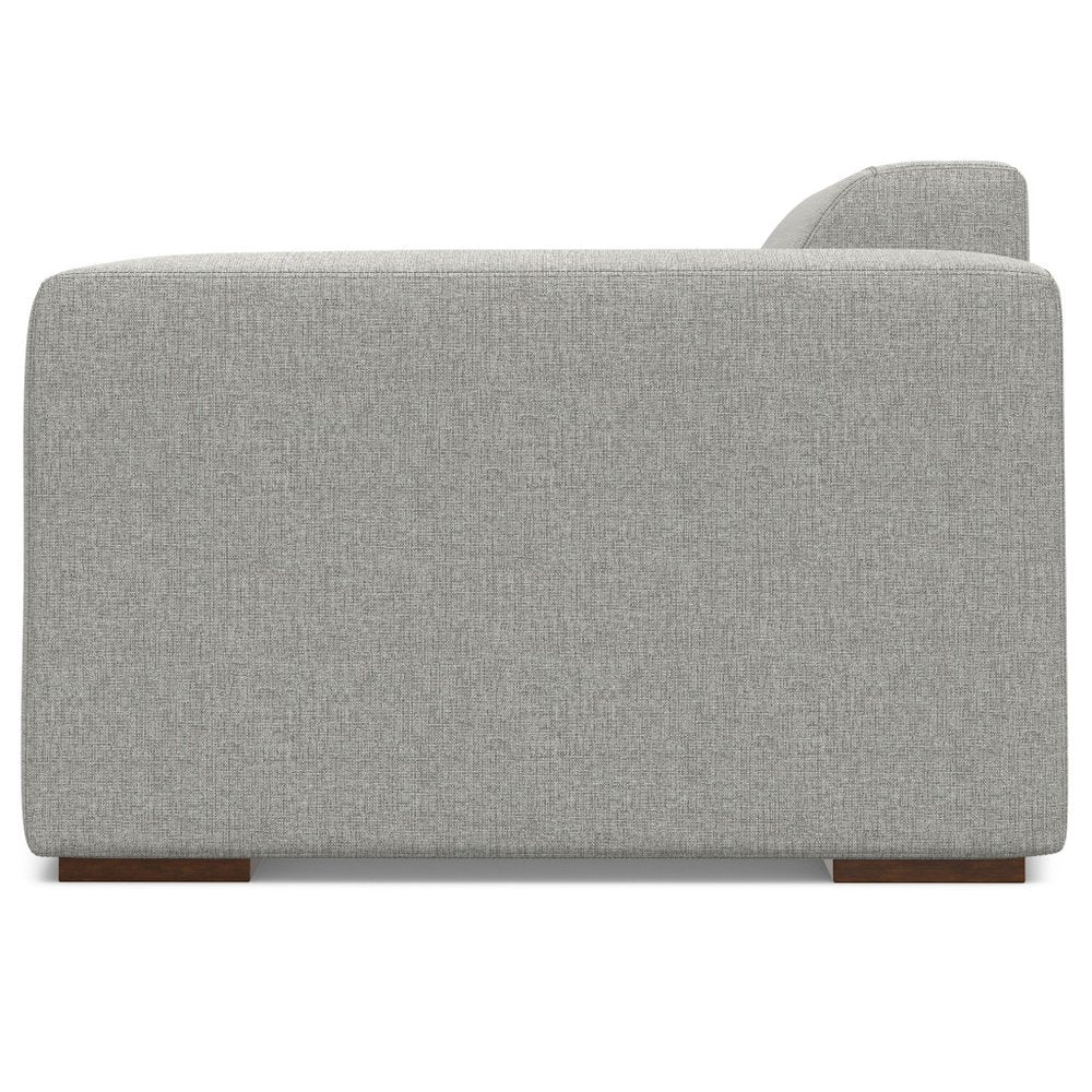 44" Gray Fabric Modular Sofa With Brown Legs