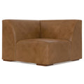 38" Brown Leather Modular Sofa
