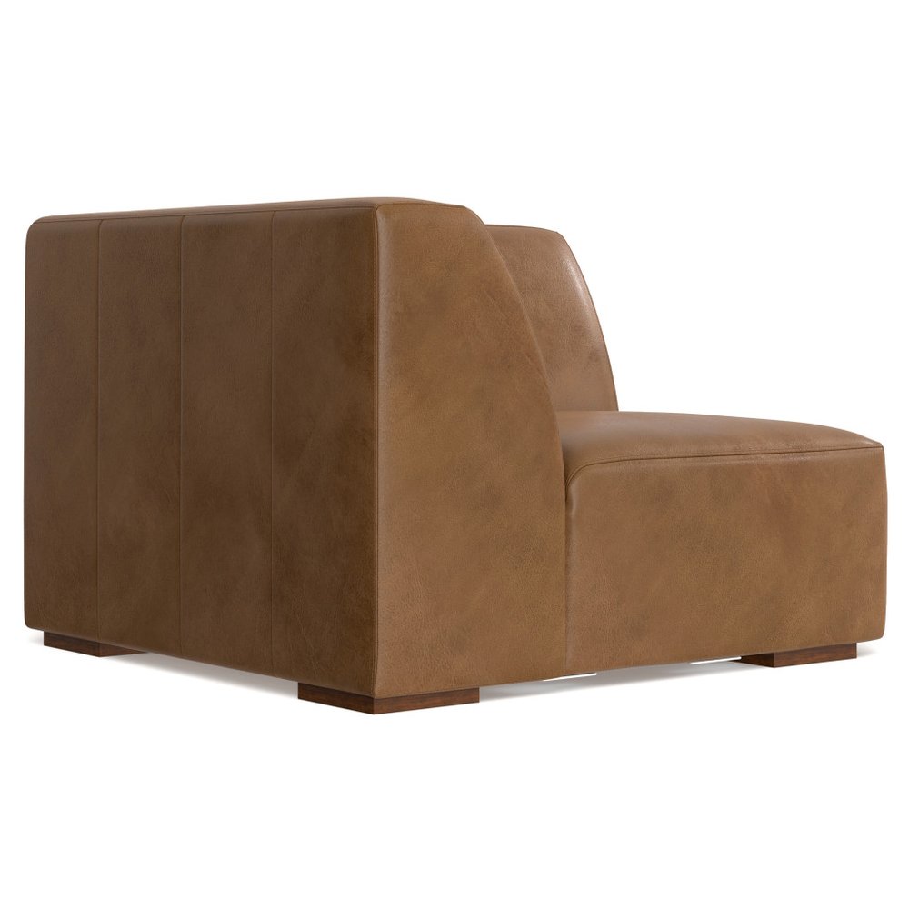 38" Brown Leather Modular Sofa