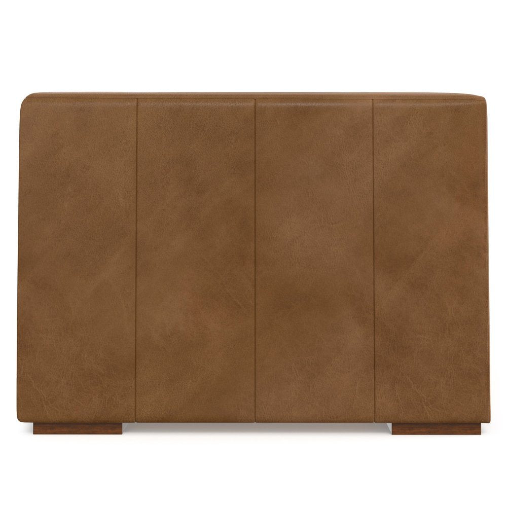 38" Brown Leather Modular Sofa