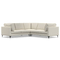 102" Cream Fabric Sofa With Black Legs