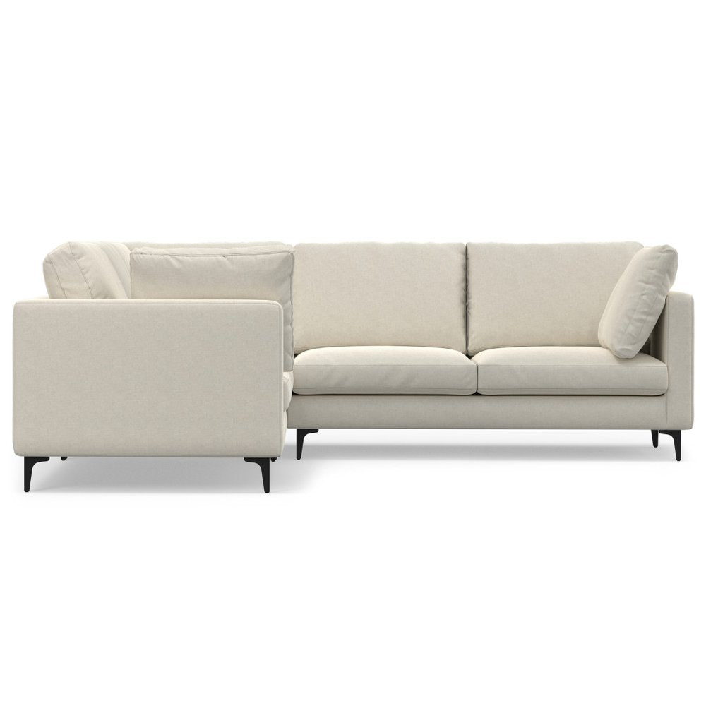 102" Cream Fabric Sofa With Black Legs