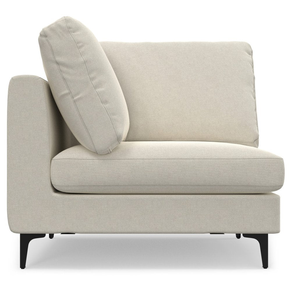 102" Cream Fabric Sofa With Black Legs