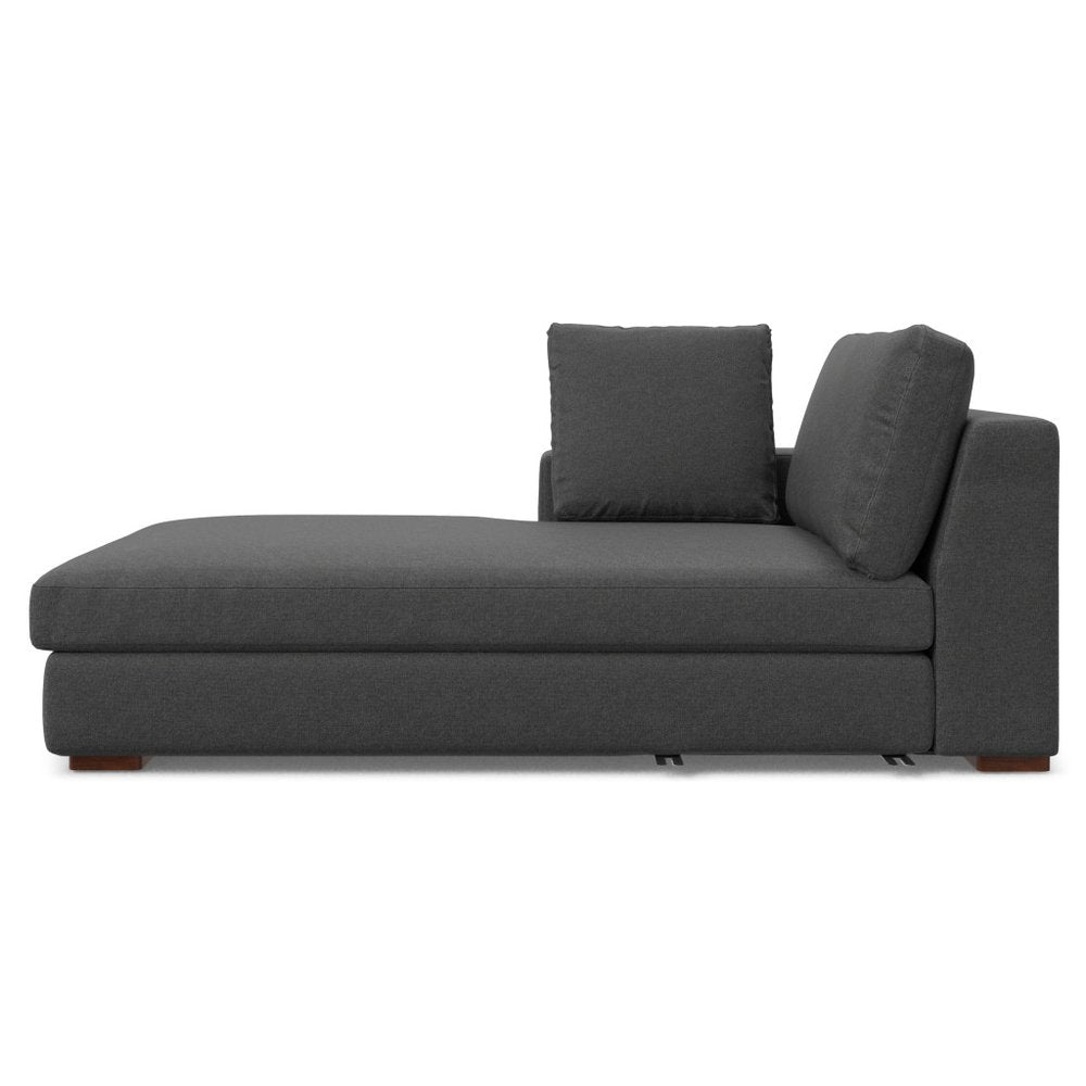 122" Gray Fabric Sofa With Brown Legs