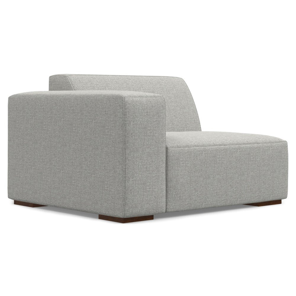 116" Gray Fabric Sofa With Ottoman With Brown Legs