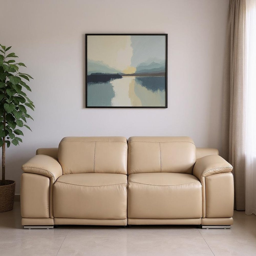 80" Black and Silver Leather Power Reclining Loveseat