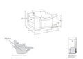 39" Battleship Gray Genuine Leather Wall Hugger Power Recliner With USB