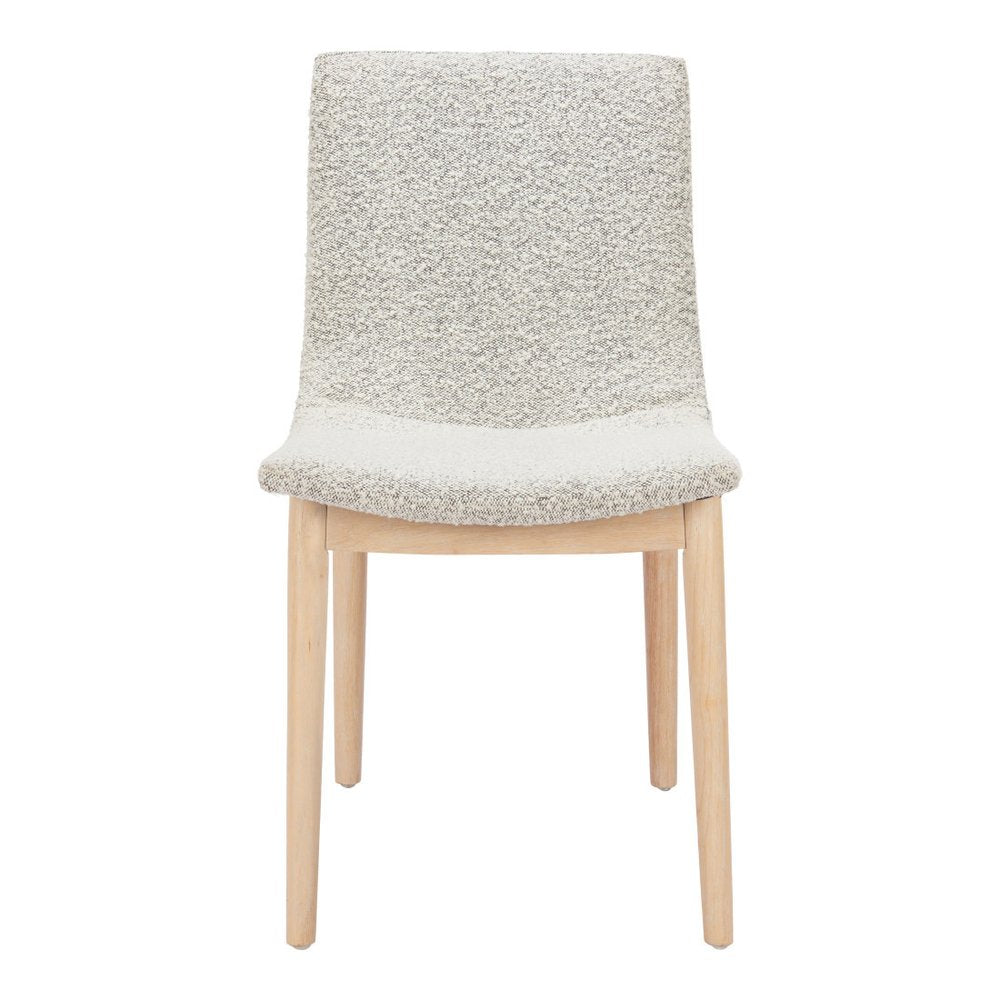 Set of Two White Upholstered Dining Side Chairs